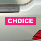 Mogelijke abortusrechten voor vrouwen roze bumpersticker (Op auto)