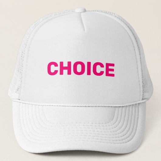 Mogelijke abortusrechten voor vrouwen roze trucker pet (Voorkant)