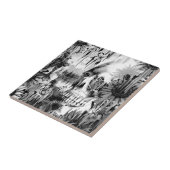 Mogelijke douches smelten de florale schedel in gr tegeltje (Zijkant)