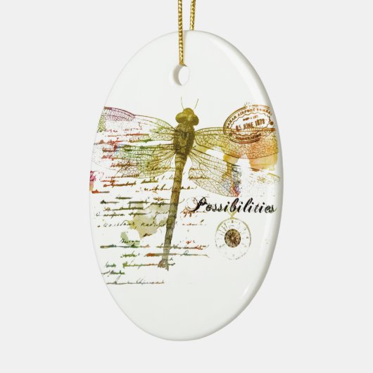 Mogelijke libellen keramisch ornament (Links)