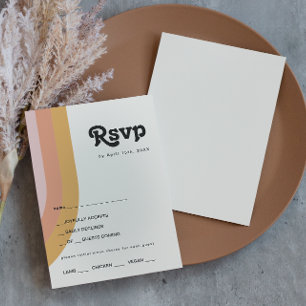 Mogelijke RSVP-kaart van het menu Rainbow 70