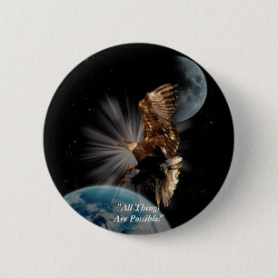 "MOGELIJKHEDEN" Bald Eagle Motivatie cadeaus Ronde Button 5,7 Cm