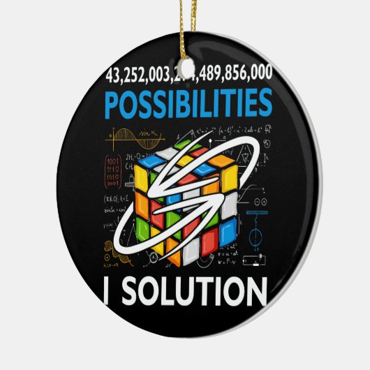 Mogelijkheden Funny Speed Cubing One Solution Wisk Keramisch Ornament (Links)