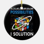 Mogelijkheden Funny Speed Cubing One Solution Wisk Keramisch Ornament (Achterkant)