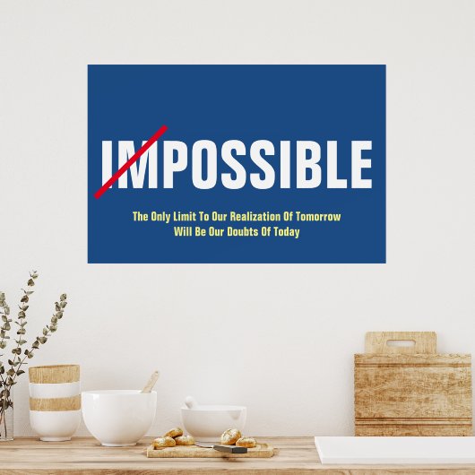 Mogelijkheden Inspirerend positief denken Poster (Keuken)