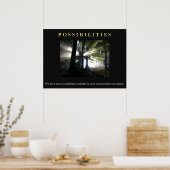 Mogelijkheden Quote Motivatie Inspirerend kunst Poster (Keuken)