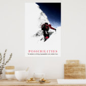 Mogelijkheden Quote Mountaineer op de top Poster (Keuken)