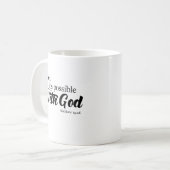 "Mogelijkheid met God" Mok van de Schrift Koffie (Voorkant links)