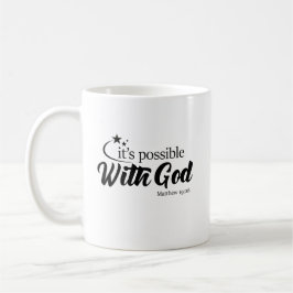 "Mogelijkheid met God" Mok van de Schrift Koffie