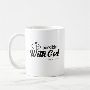 "Mogelijkheid met God" Mok van de Schrift Koffie