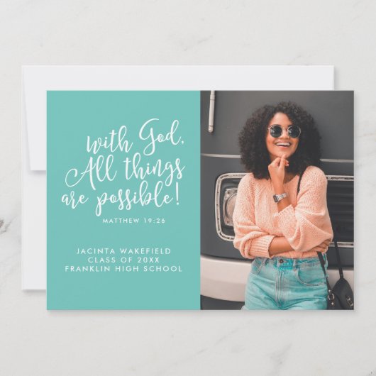 Mogelijkheid met het Afstuderen van de Foto van de Aankondiging (Voorkant)