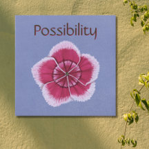 Mogelijkheid Periwinkle Hand-Drawn Floral Botanica
