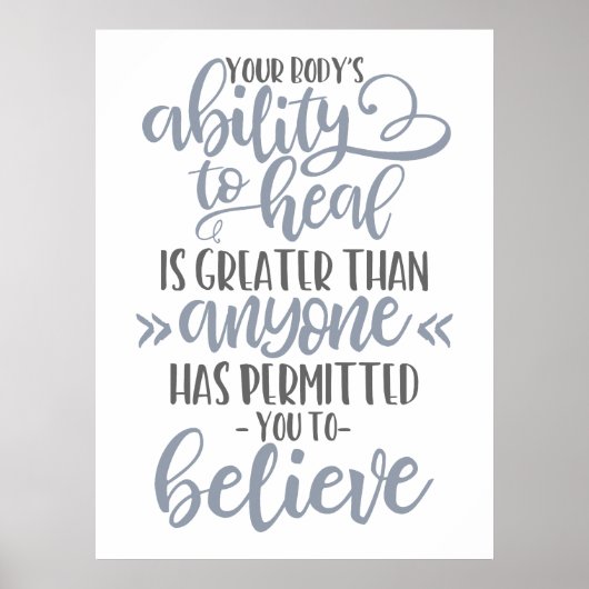 Mogelijkheid tot genezing, Chiropractie Poster, Ch Poster (Voorkant)