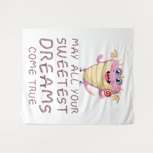 Mogen al je zoetste dromen uitkomen grappig wandkleed (Voorkant (horizontaal))