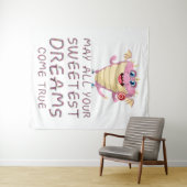 Mogen al je zoetste dromen uitkomen grappig wandkleed (In Situ (horizontaal))