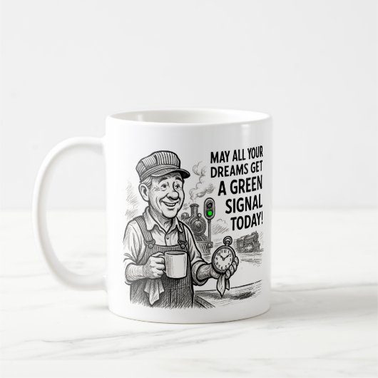 Mogen al uw dromen groen signaal krijgen - Stoomtr Koffiemok (Links)
