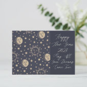 Mogen Al Uw Dromen Uitkomen Cute Gelukkig Nieuwjaa Bedankkaart (Staand voorkant)