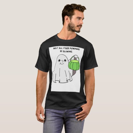Mogen al uw pompoenen gloeiende zwarte kleding zij t-shirt (Voorkant volledig)