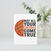 Mogen alle swishes uitkomen Funny Basketbal Briefkaart (Staand voorkant)