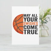 Mogen alle swishes uitkomen Grappig Basketbal Kaart (Staand voorkant)
