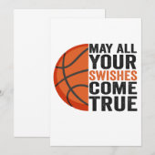 Mogen alle swishes uitkomen Grappig Basketbal Kaart (Voorkant / Achterkant)