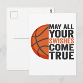 Mogen alle swishes uitkomen Leuk basketbal   Briefkaart (Voorkant / Achterkant)