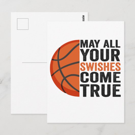 Mogen alle swishes uitkomen Leuk basketbal Briefkaart (Voorkant / Achterkant)