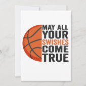 Mogen alle swishes uitkomen Leuk basketbal Kaart (Voorkant)