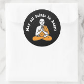 "Mogen alle wezens gelukkig zijn" Sticker (Tas)