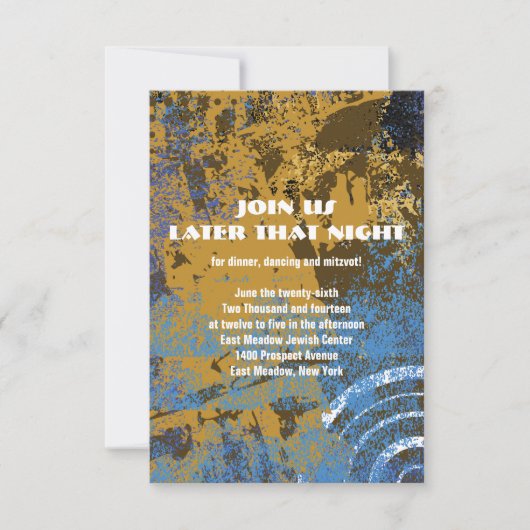 Mogen David Circular Star Bar Mitzvah Party Kaart (Voorkant)