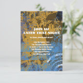 Mogen David Circular Star Bar Mitzvah Party Kaart (Staand voorkant)