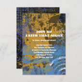 Mogen David Circular Star Bar Mitzvah Party Kaart (Voorkant / Achterkant)