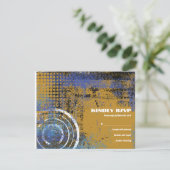 Mogen David Circular Star Bar Mitzvah Reply Card RSVP Kaartje (Staand voorkant)