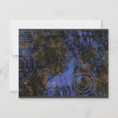 Mogen David Circular Star Bar Mitzvah Reply Card RSVP Kaartje (Achterkant)