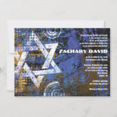 Mogen David Circular Star Bar Mitzvah Uitnodiging (Voorkant)
