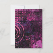 Mogen David Circular Star Bat Mitzvah Party Kaart (Achterkant)