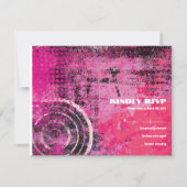 Mogen David Circular Star Bat Mitzvah Reply Card RSVP Kaartje (Voorkant)