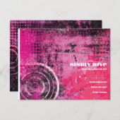 Mogen David Circular Star Bat Mitzvah Reply Card RSVP Kaartje (Voorkant / Achterkant)