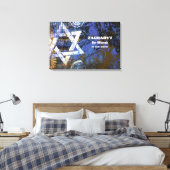 Mogen David Star Bar Mitzvah Sign In Board Canvas Afdruk (Insitu (Slaapkamer))