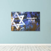 Mogen David Star Bar Mitzvah Sign In Board Canvas Afdruk (Insitu (Houten vloer))