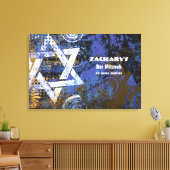 Mogen David Star Bar Mitzvah Sign In Board Canvas Afdruk (Insitu (Woonkamer))