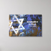 Mogen David Star Bar Mitzvah Sign In Board Canvas Afdruk (Voorkant)