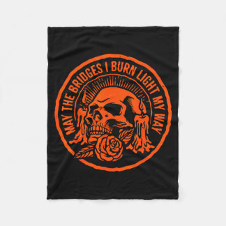 Mogen de bruggen die ik verbrand mijn weg verlicht fleece deken