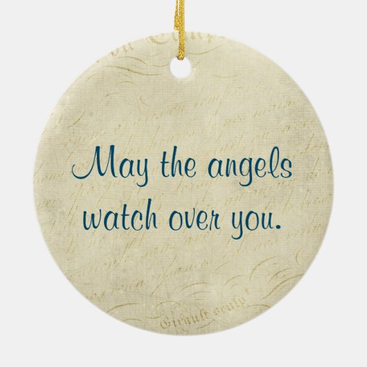 Mogen de engelen over je waken keramisch ornament (Achterkant)