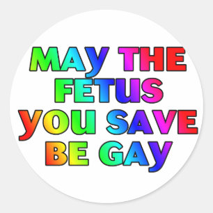 Mogen de foetus (stickers) ronde sticker