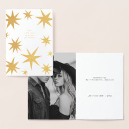 Mogen je dagen vrolijk en helder gouden sterren zi folie kaarten