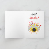 Mogen je dagen vrolijk en Strike- Bowler zijn Feestdagen Kaart (Binnen)