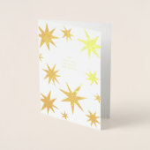 Mogen jullie dagen vrolijke en heldere gouden ster folie kaarten (Voorkant)