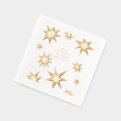 Mogen jullie dagen vrolijke en heldere gouden ster folie servetten (Links)