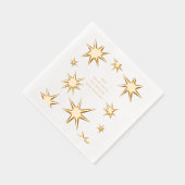 Mogen jullie dagen vrolijke en heldere gouden ster folie servetten (Rechts)